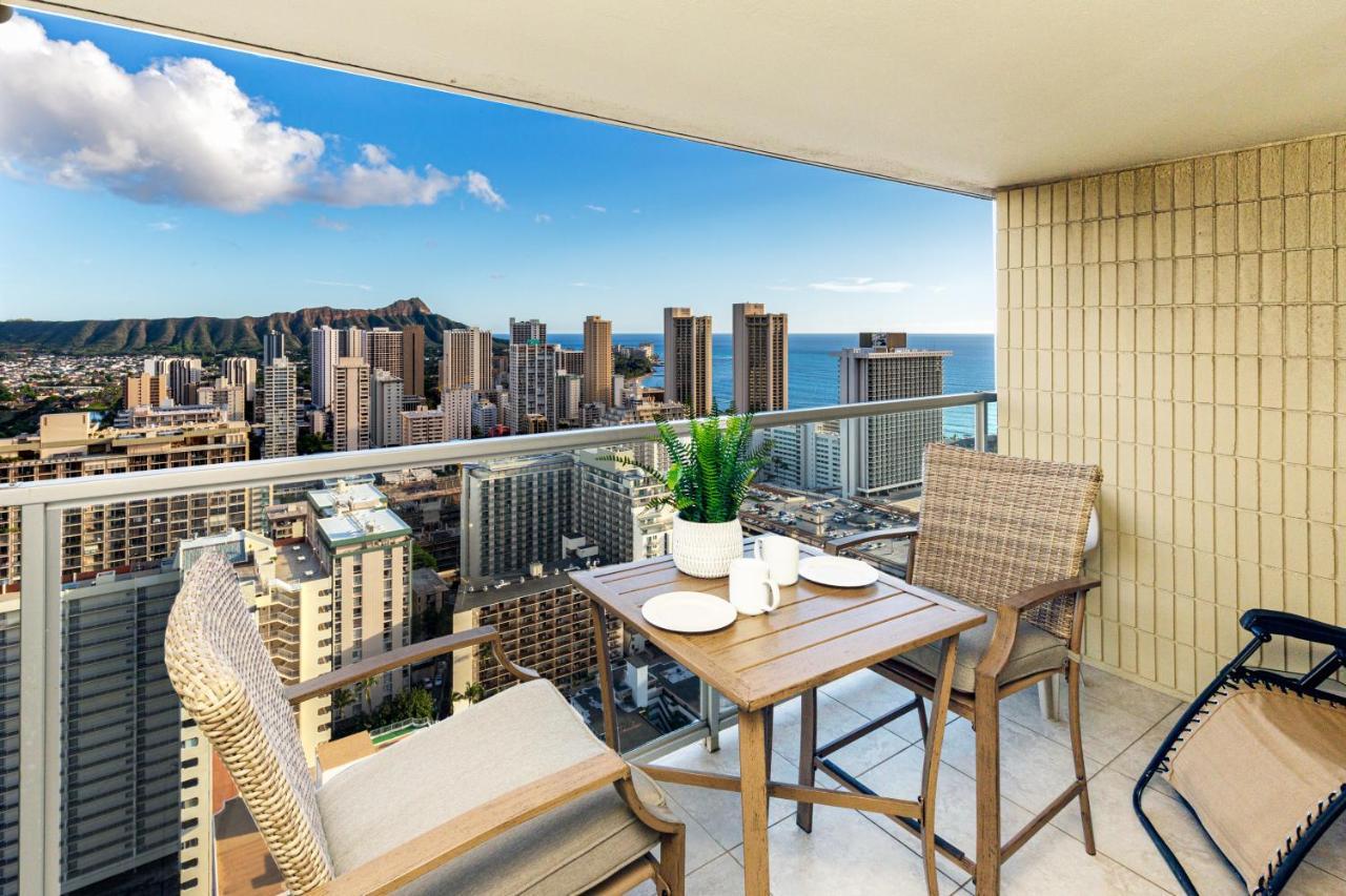 Ocean & Diamond Head View Studio At Waikiki Хонолулу Екстериор снимка